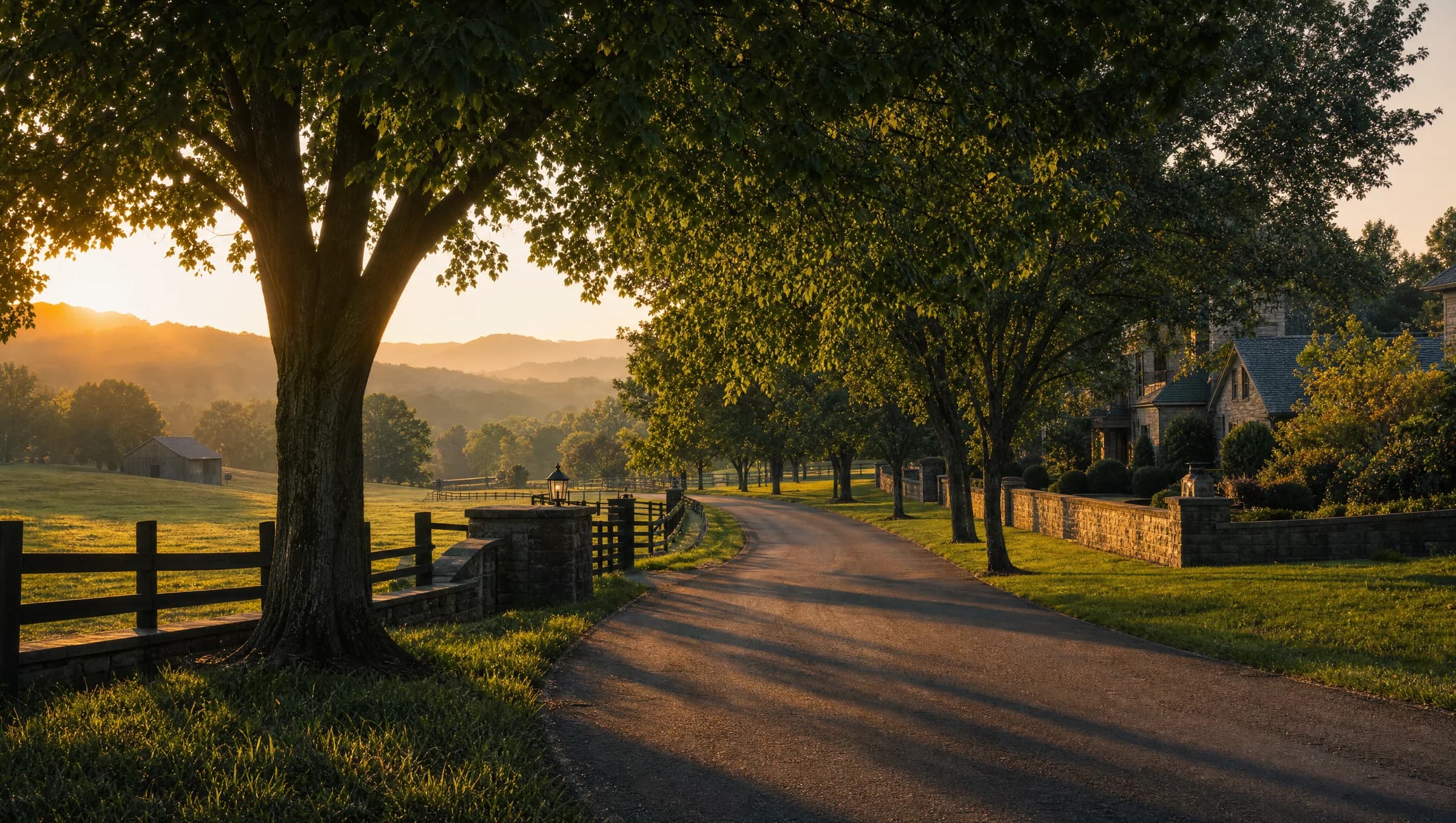 A quiet, tree-lined residential street